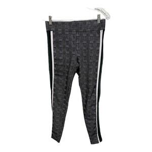 Stoosh Plaid Golf Style Jeggings Legging Black White Green Size Medium Sporty